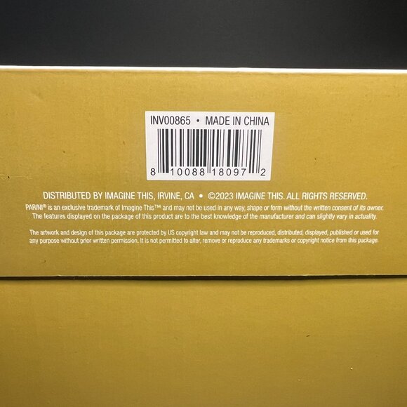 NIB Parini 4.5Qt 18K Infused Gold Coated Casserole Pot w/ Tempered Glass Lid - Picture 7 of 7